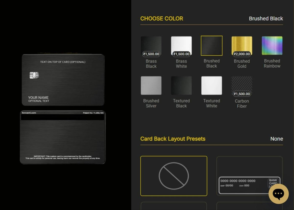 Design Your Own Credit Card, Custom Options Explained
